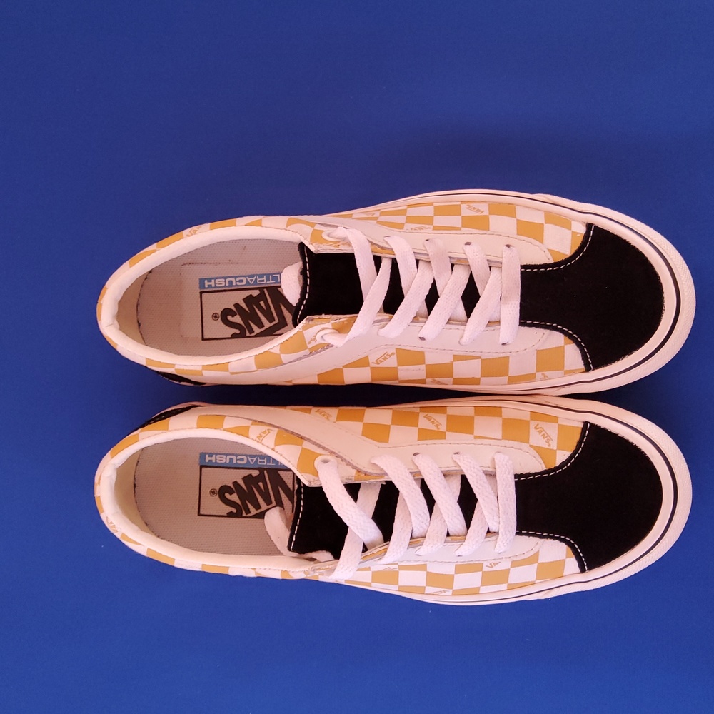 Vans Yellow/White Checkered Unisex Shoes Gem